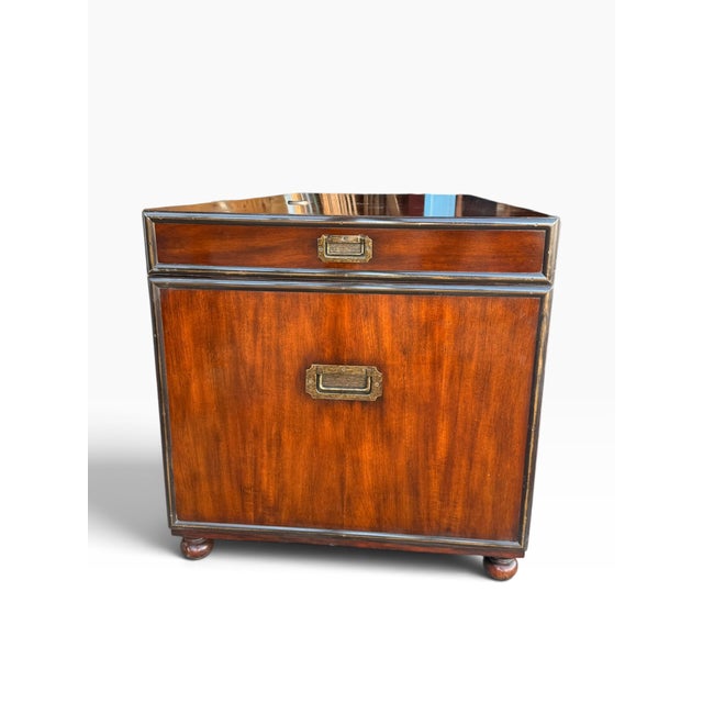 Brass Theodore Alexander Captain Powers 9th Bengal Lancers Campaign Executive Desk For Sale - Image 8 of 17