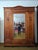 Beautiful Louis XVI style wardrobe in solid mahogany. Opening with three doors, including a central door with a full-...