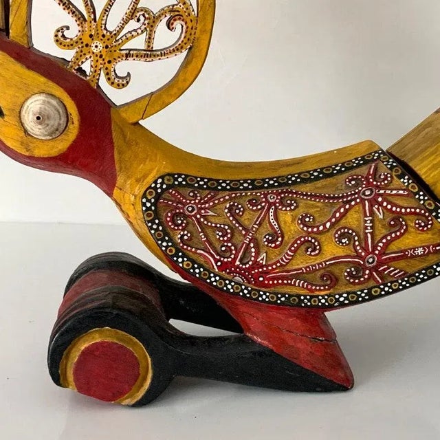 1970s Vintage Wooden Folk Art Bird For Sale In San Antonio - Image 6 of 10