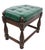 Wood Tudor Style Wood and Leather Footrest Stool Ottoman For Sale - Image 7 of 12