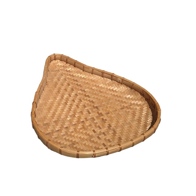 Mid 20th Century Vintage Gourd Shaped Winnowing Basket For Sale - Image 5 of 11