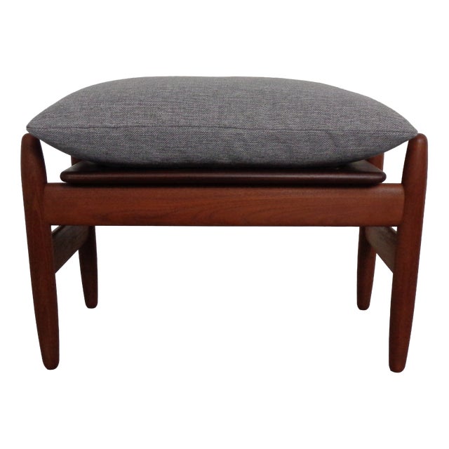 Danish Teak Stool by Hans Olsen for Frem Røjle, 1960s For Sale