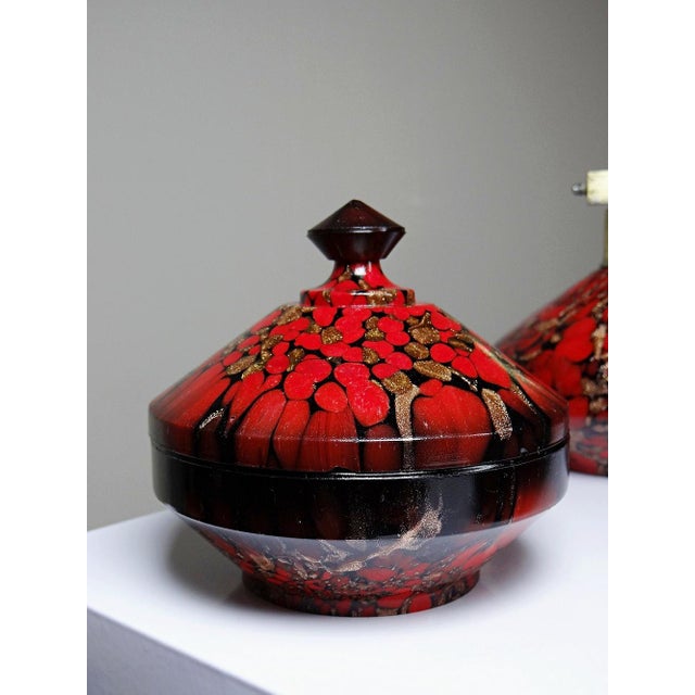 Beautiful little bathroom set, comprising a box, a trinket tray, and a perfume bottle, vintage 1950s-60s, Art Deco style,...