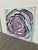 Pop Art P. Black Signed Pop Art Stylized Teal + Lavender Rose Acrylic Painting For Sale - Image 3 of 12