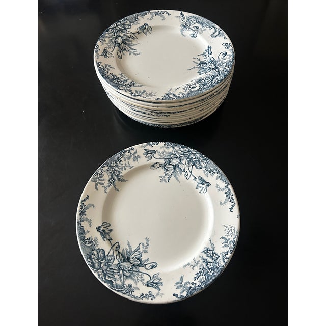 Terre De Fer Dinner Plates from Louis Graves, 1890s, Set of 13 For Sale - Image 13 of 13