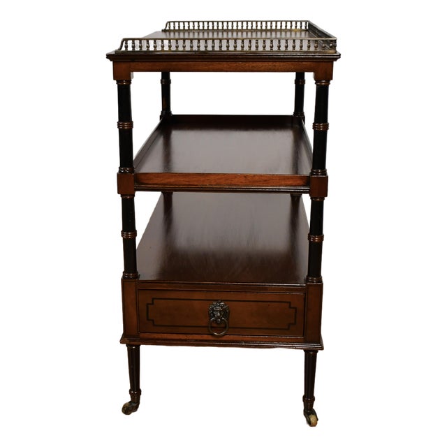 1930s Beacon Hill English Regency Mahogany Side Table / End Table For Sale