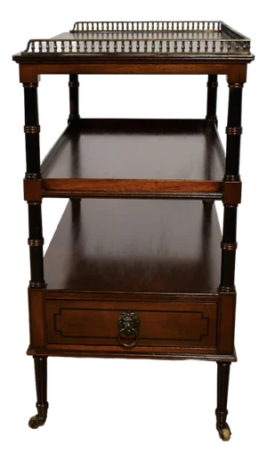 1930s Beacon Hill English Regency Mahogany Side Table / End Table