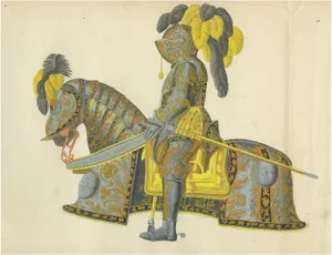 Knight in Full Tournament Armor, 1842, Paper