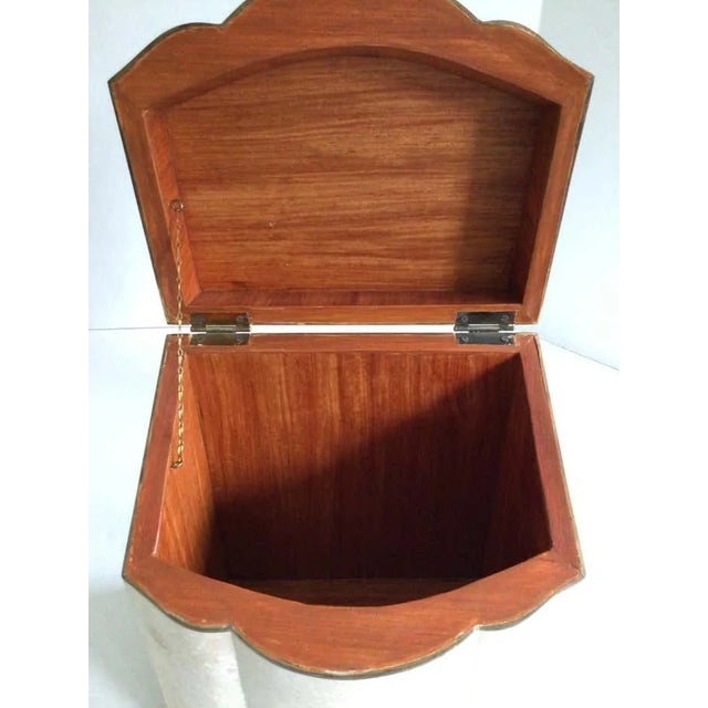1980s Tesellated Stone and Brass Inlayed Tall Box For Sale - Image 10 of 10