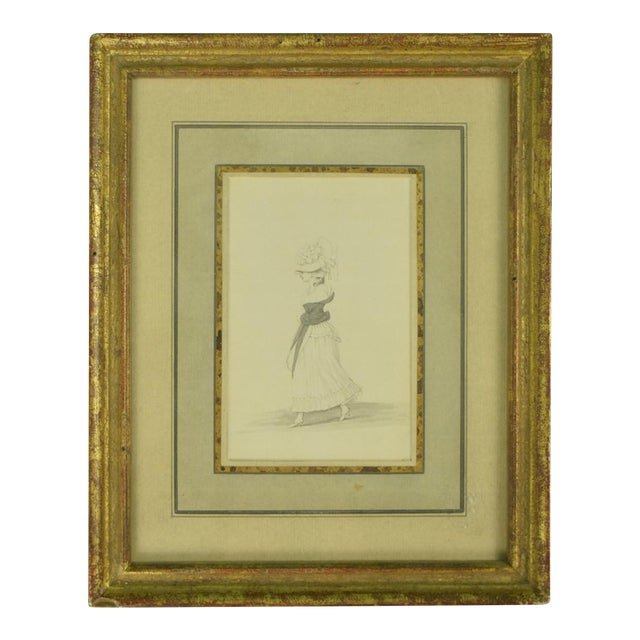 Late 18th Century Paul Sandby, r.a. Study of a Fashionable Lady For Sale