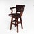 Classic Tufted Dark Brown Leather Bar Stool Chesterfield Counter Stool Trophy Ranch Tufted Bar Stool Black Stool Swivel Western Arm Stool For Sale - Image 6 of 6