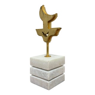 Global Views Polynesian Gold Leaf Symbol Sculpture For Sale