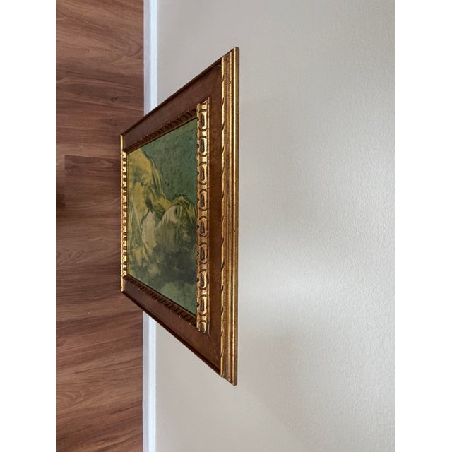 Vintage Ornate Gold Framed Portrait Print - Unknown artist For Sale In New York - Image 6 of 9