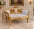 Late 20th Century Late20C French Louis XVI Gold Pink Damask Settee For Sale - Image 5 of 11