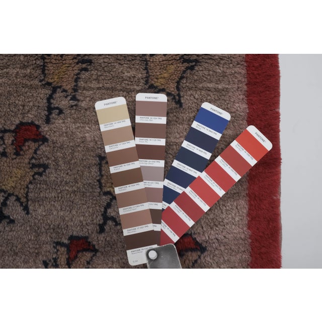 1960s Vintage Organic Wool Turkish Tulu Rug 3'7'' X 6'11'' For Sale - Image 12 of 13