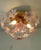 Murano Style Flush Mount Pink Flower Ceiling Light Glass Chandelier For Sale - Image 12 of 13