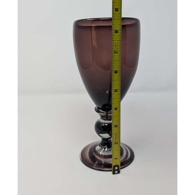 Vintage and Hand Blown Amethyst Glass - 8 Piece Curation Including Blenko and Cambridge Glass For Sale - Image 18 of 18