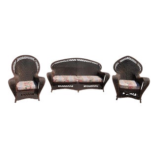 Early 20th Century Antique Wicker Set - Set of 3 For Sale