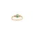 Round Emerald Trilogy Vintage Ring With Diamonds in 14k Yellow Gold Size 5 For Sale - Image 13 of 18