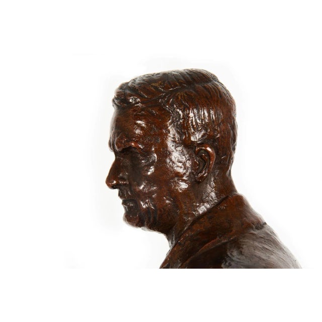 Rare American Bronze Sculpture of Prison Reformer Thomas Mott Osborne For Sale - Image 17 of 18