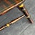 American Ebonized Captain's Chair With Federal Style Fruitful Bounty Basket For Sale - Image 11 of 16
