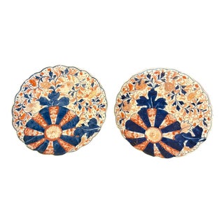 Antique Japanese Imari Plates, 1860, Set of 2 For Sale
