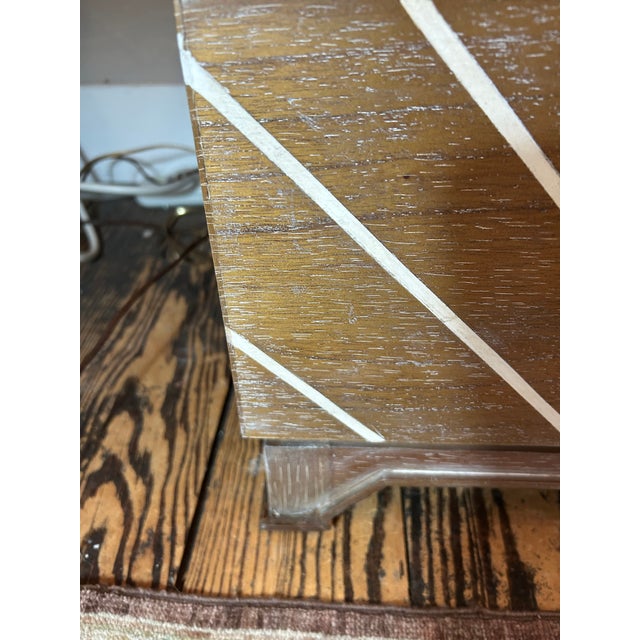 Cerused Wood and Inlaid Geometric Pattern Chest of Drawers For Sale - Image 10 of 13