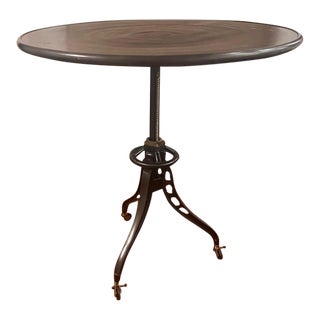 Restoration Hardware Industrial Adjustable Bar Height Table For Sale