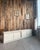Vintage Patinated Cabinet with Sliding Doors, 1940s For Sale - Image 11 of 18