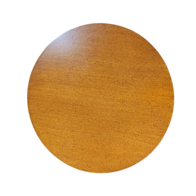 Vintage Empire Revival Faux Bird's-Eye Maple Drink Table With Ebonized Columns For Sale - Image 4 of 4