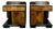 Art Deco Nightstands with Columns, 1940, Set of 2 For Sale