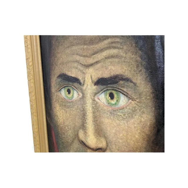 1940s Vintage Arthur Horsfall Oil Painting on Canvas Self Portrait, Artist Signed, 1946 For Sale - Image 5 of 8