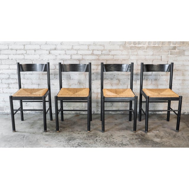 Gio Ponti 1980s Vintage Italian Vico Magistretti Style Dining Chairs - Set of 4 For Sale - Image 4 of 14