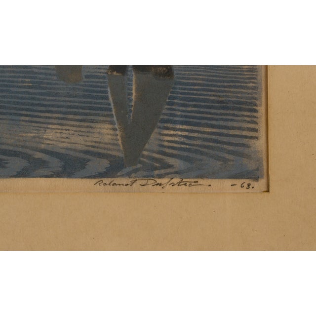 Black Roland Dufström, Sorteringsverket 13/20, 1963, Woodblock Print For Sale - Image 8 of 12