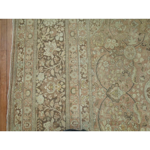 Zabihi Collection Elegant Palace Size Antique Persian Tabriz - 6'6" x 19'6" For Sale - Image 10 of 12