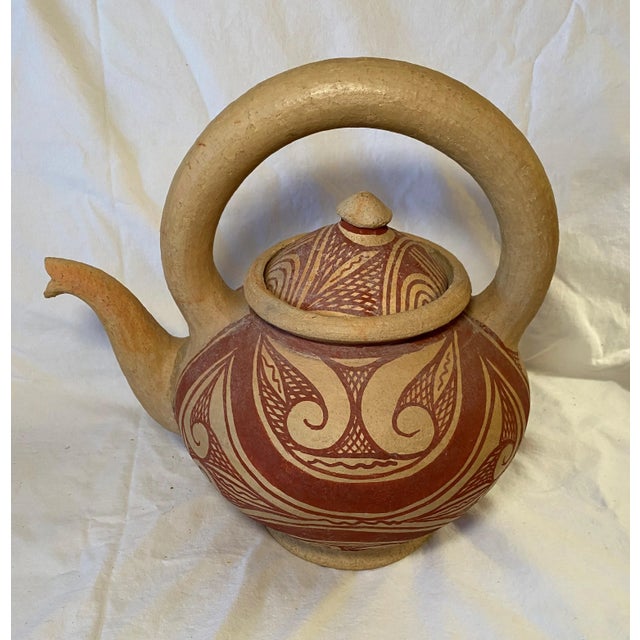 Earthenware Hand Painted Vintage Tea Pot For Sale - Image 13 of 13