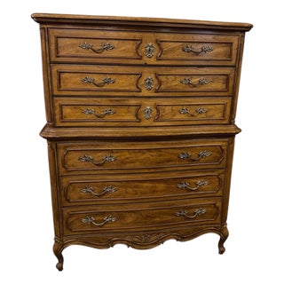 Vintage Thomasville Camille Country French Chest-on-Chest, Model 11411-320 For Sale