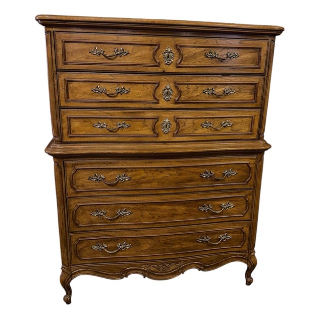 Vintage Thomasville Camille Country French Chest-on-Chest, Model 11411-320 For Sale
