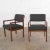 Vintage Modern Armchairs Black & Walnut Tone Wood by Haworth - A Pair For Sale - Image 13 of 13