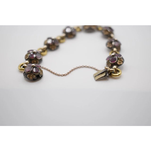 Late 19th Century Garnet Locket Link Bracelet For Sale - Image 10 of 13