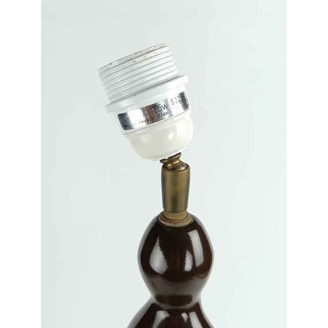 Beige Pebble-Shaped Lamp Base by François Chatain, France, 1980 For Sale - Image 8 of 9