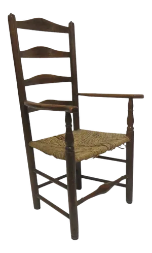 English Ladder Back Yorkshire Arm Chair Circa 1780