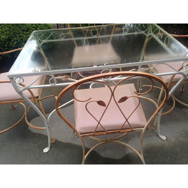 Vintage WroughtIron Patio Set Chairish