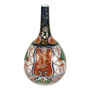 Vintage Japanese Imari Porcelain Dragon Motif Bottle Vase