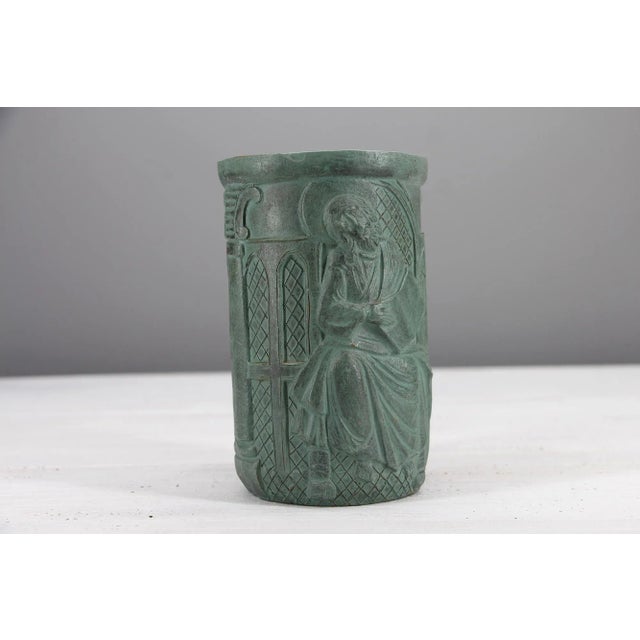 Baroque 1950s French Studio Pottery Ecclesiastical Vase For Sale - Image 3 of 13