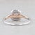 0.55ctw Round Diamond Halo Engagement Ring 14k White Gold Size 6.5 For Sale - Image 4 of 8