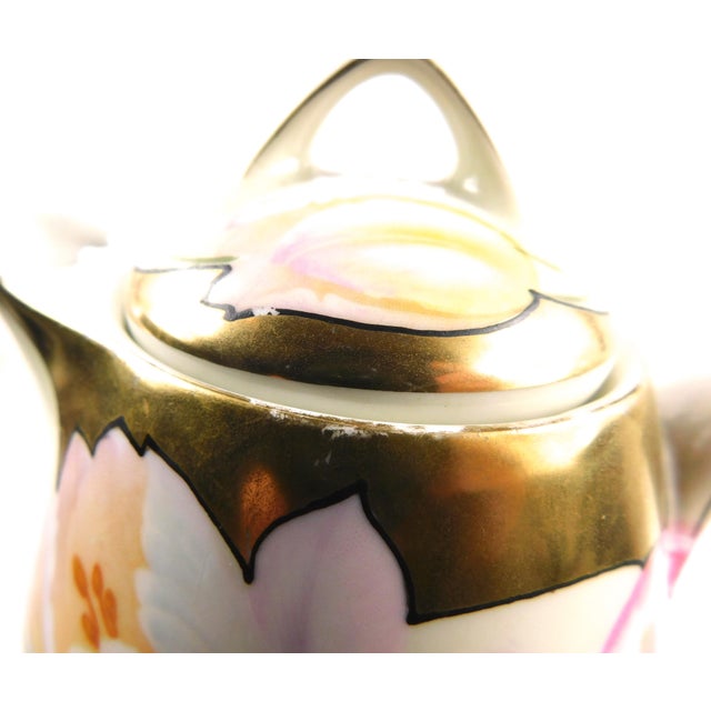 1960s 1960s Schoenwald Bavaria Floral Coffee Pot Teapot For Sale - Image 5 of 7