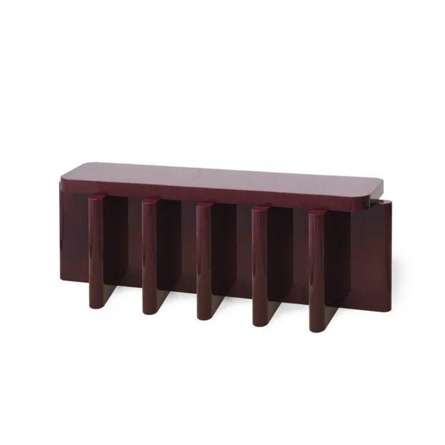 Spina b5.1 bench by cara davide dimensions: d 130 x w 40 x h 45 cm materials: solid nut wood, lacquered mdf. Also...