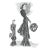 1939 French Balenciaga Couture Evening Dress Design Print For Sale