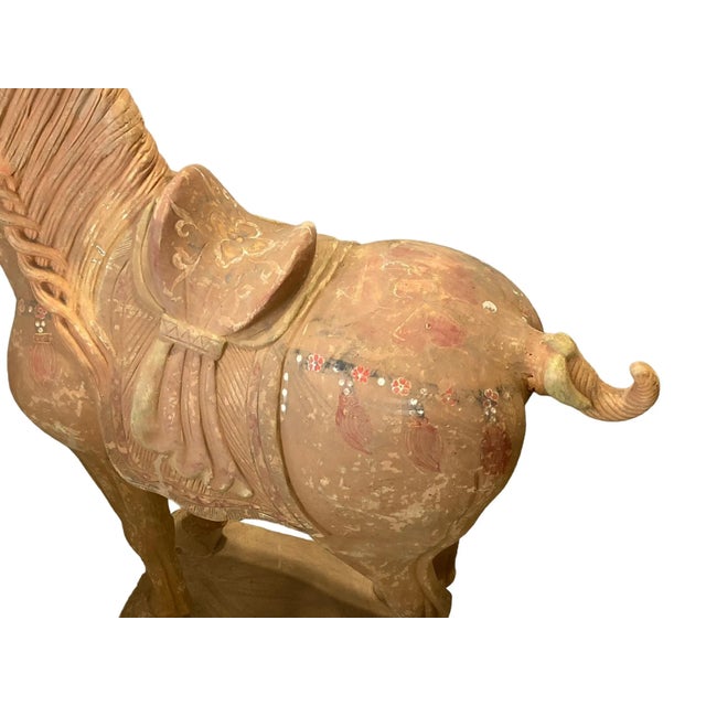 CHinoiserie Large Tang Dynasty-Style Standing Horse For Sale - Image 9 of 10